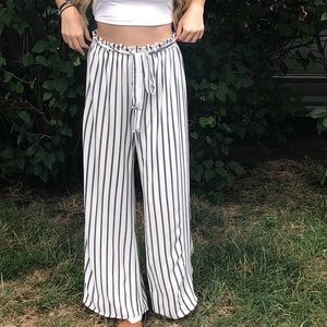 Long Striped Flowy Pants